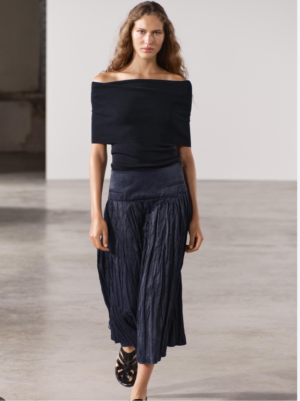Zara OFF SHOULDER KNIT TOP